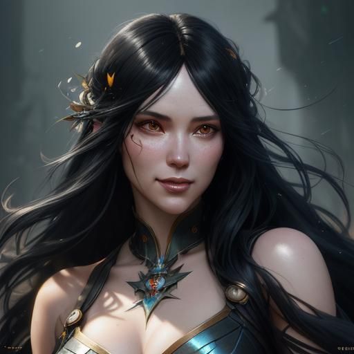 Fairy Girl Portrait in Hyperdetailed Style