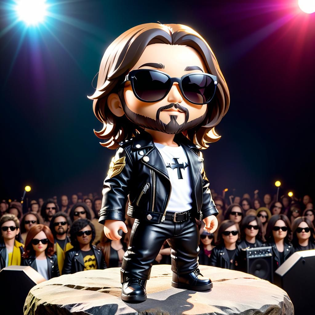 Chibi Jesus Superstar Portrait on Stage