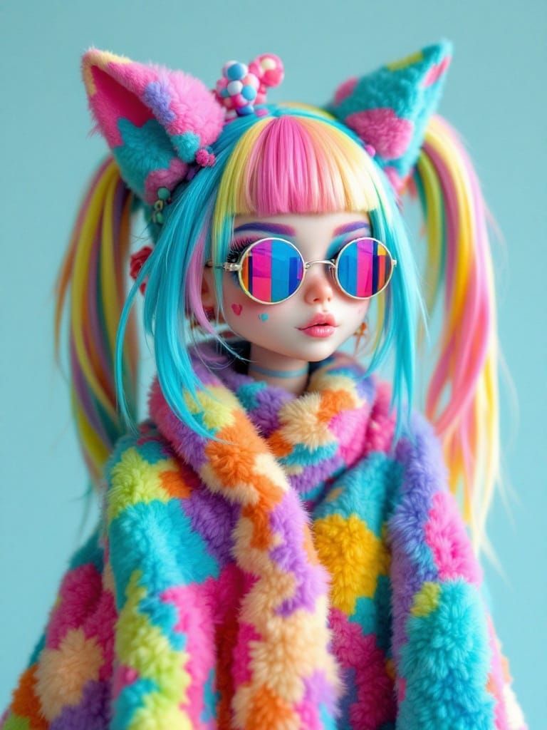 Ryot Grrrl & Livingfart in Vibrant Faux Fur