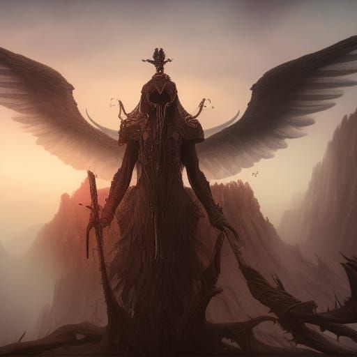 Angel of Death in Detailed Matte Painting