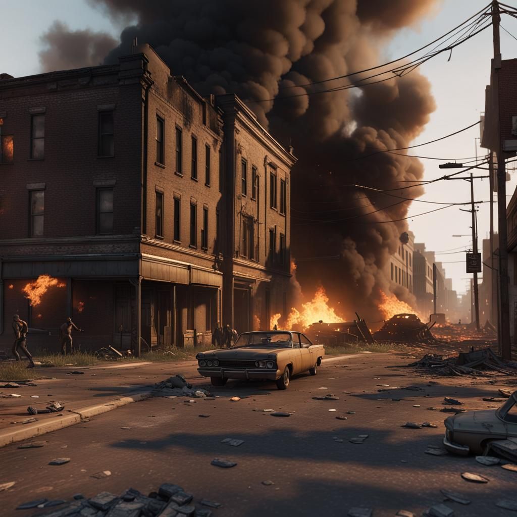 Cinematic Tulsa Riots Scene in Unreal Engine 5