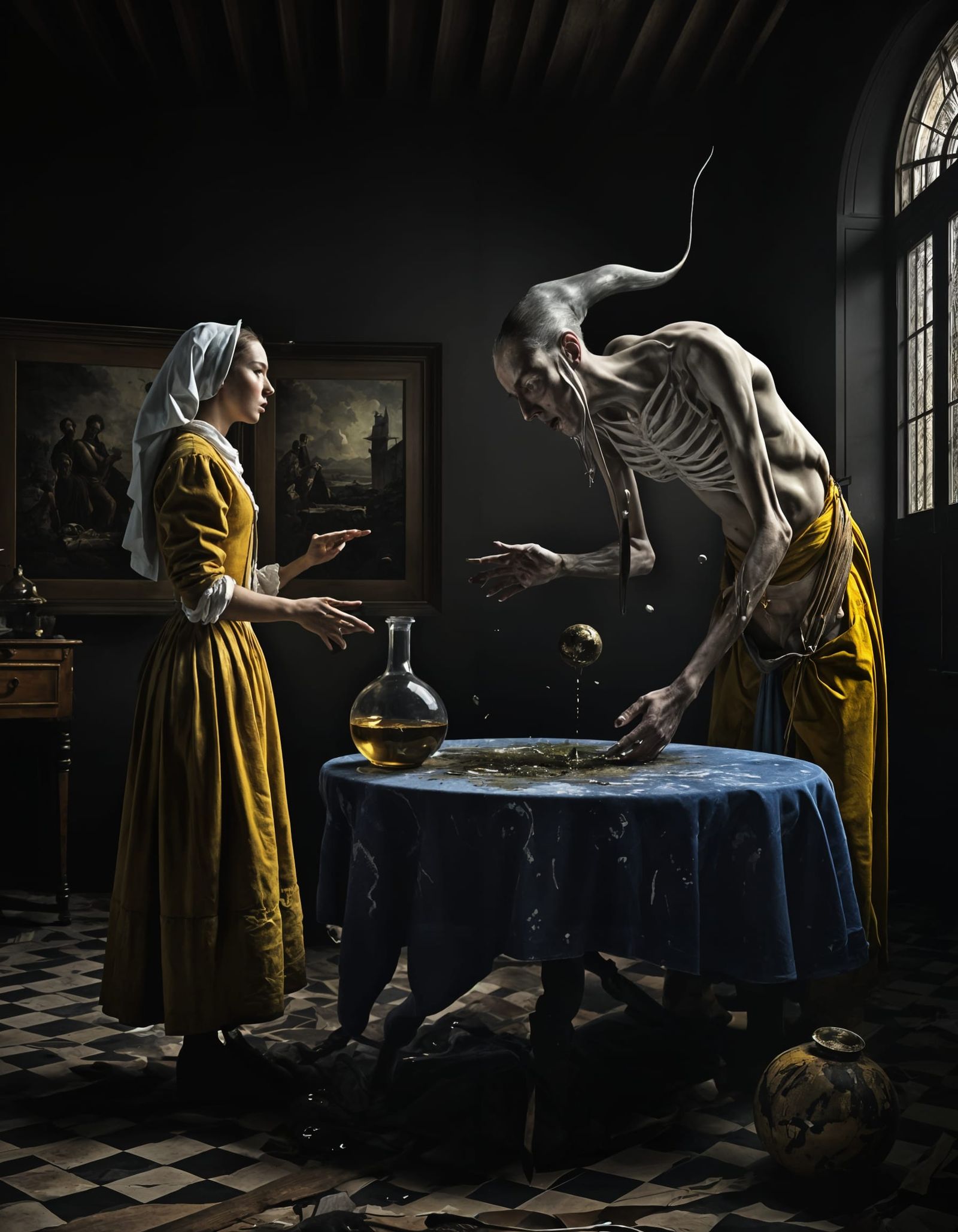 Abstract 17th Century Life in Matte Painting Style