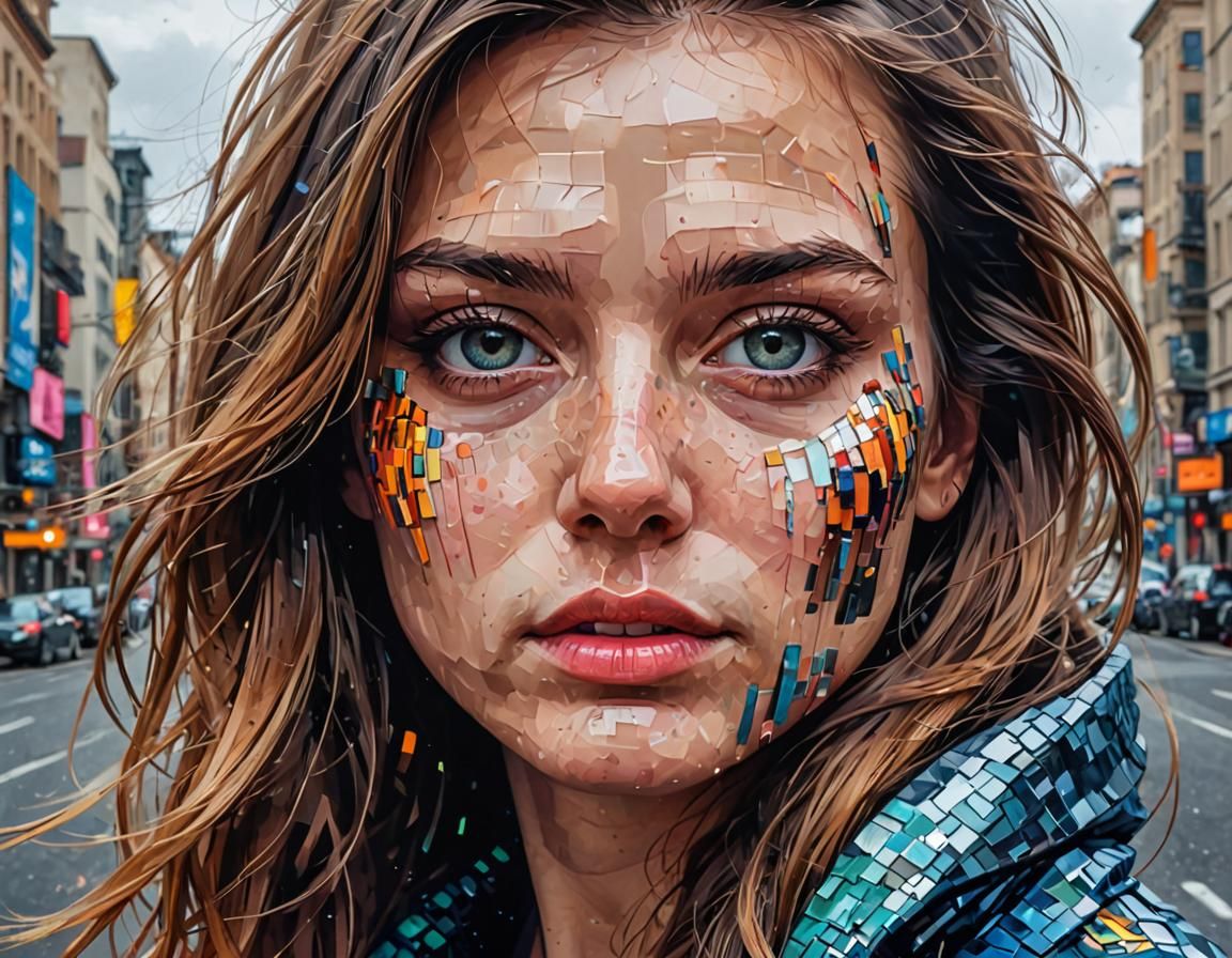 Captivating Abstract Glitch Art in High Detail