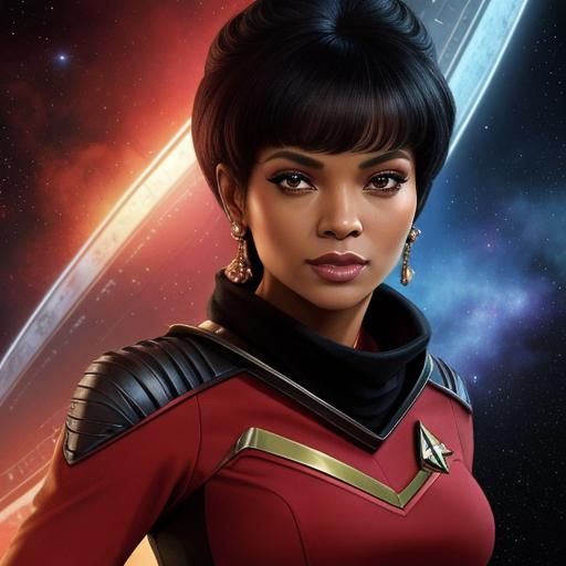 Uhura on the Star Trek Enterprise Bridge