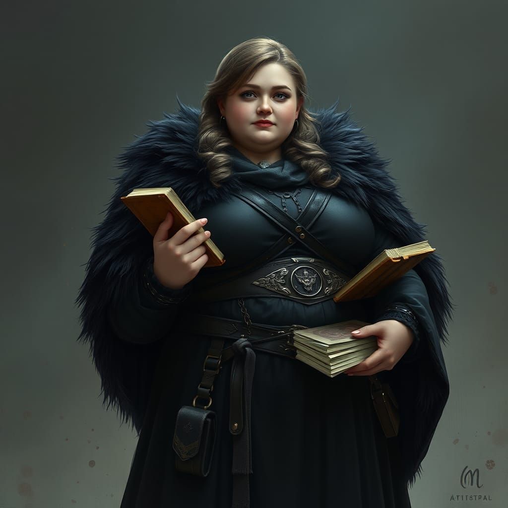 Obese Woman in Watcher Outfit, Fantasy Art