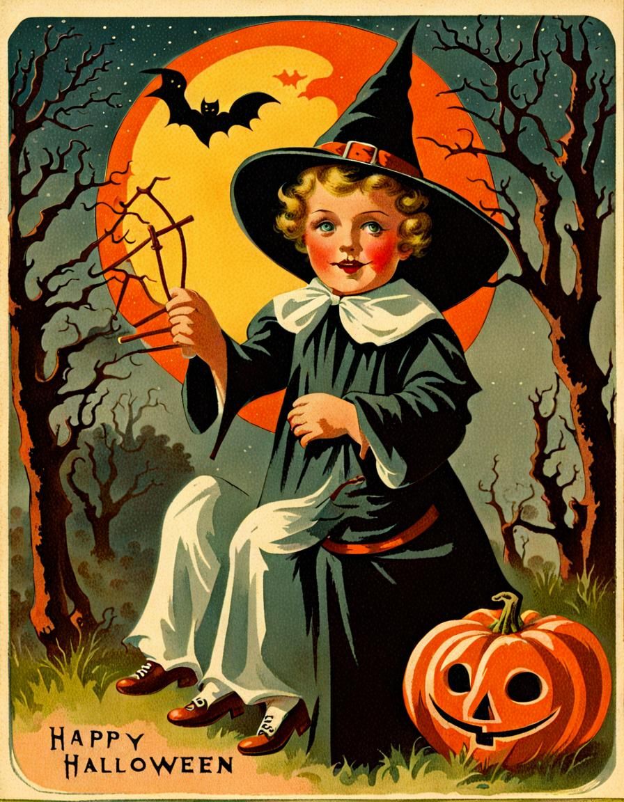 Vintage Halloween card