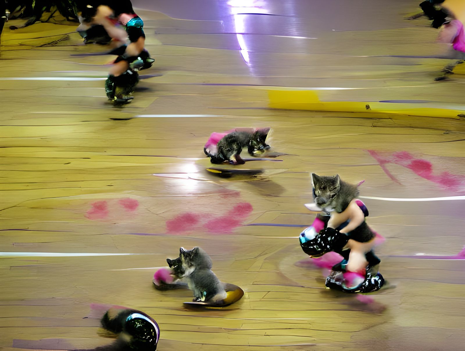 Kitten Ready for Roller Derby