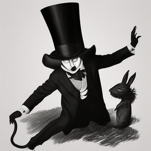 Magician Pulling Rabbit from Hat: Digital Matte Painting