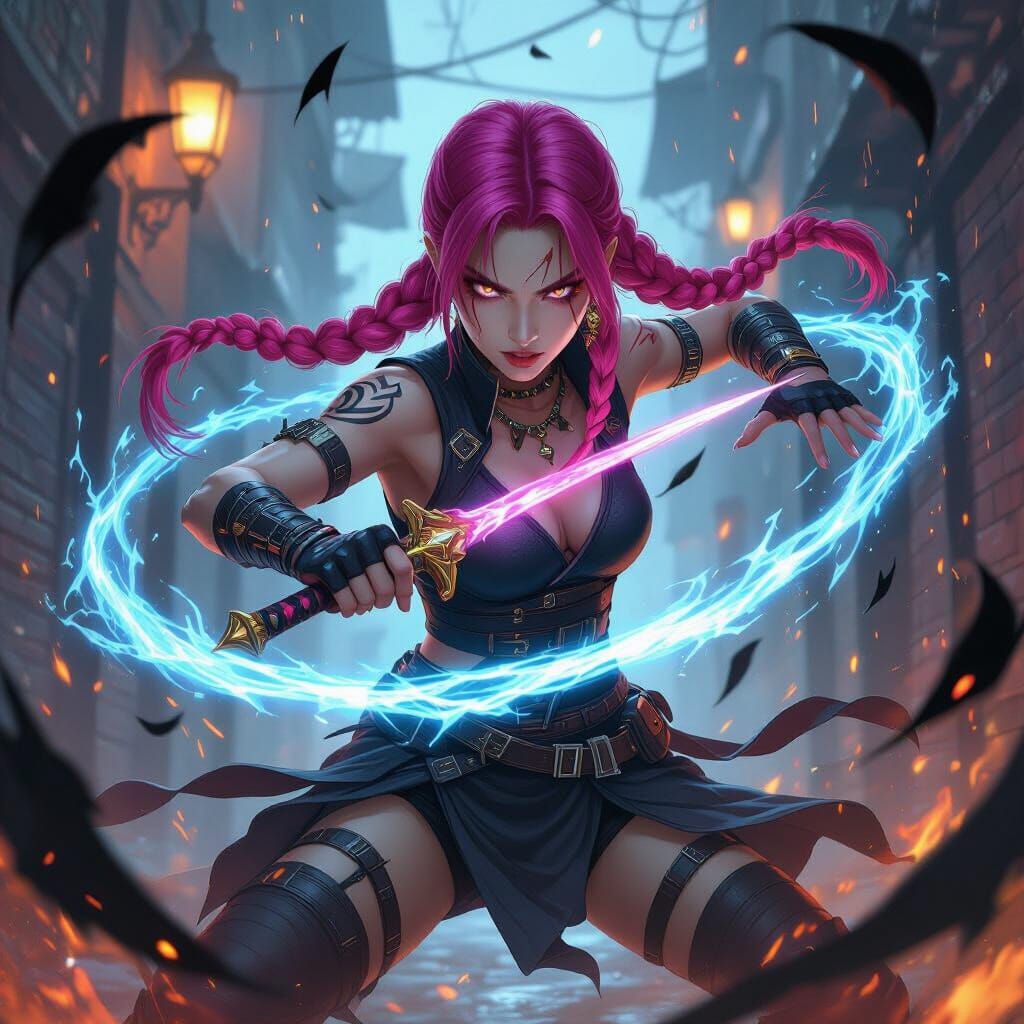 K-Pop Demon Hunter Zoey in Action