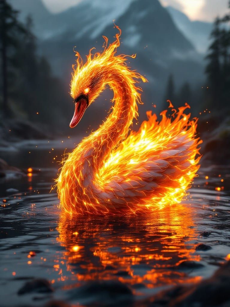 Fire swan