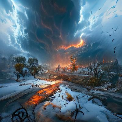 Extreme Weather Dark Fantasy Concept Art