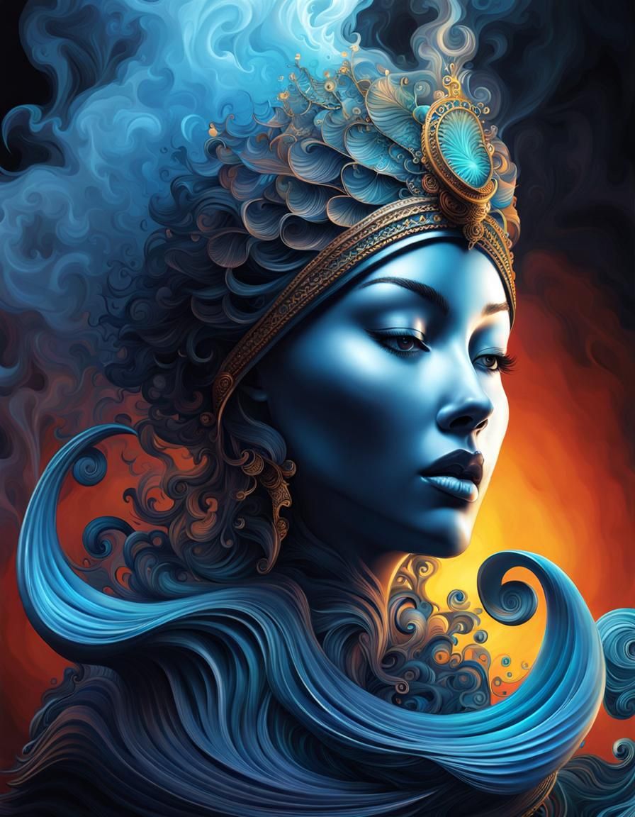 Smoke and Water Wraith in Photorealistic Style