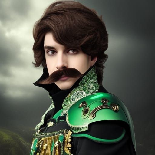 Man in Black Prince Outfit: Digital Matte Painting