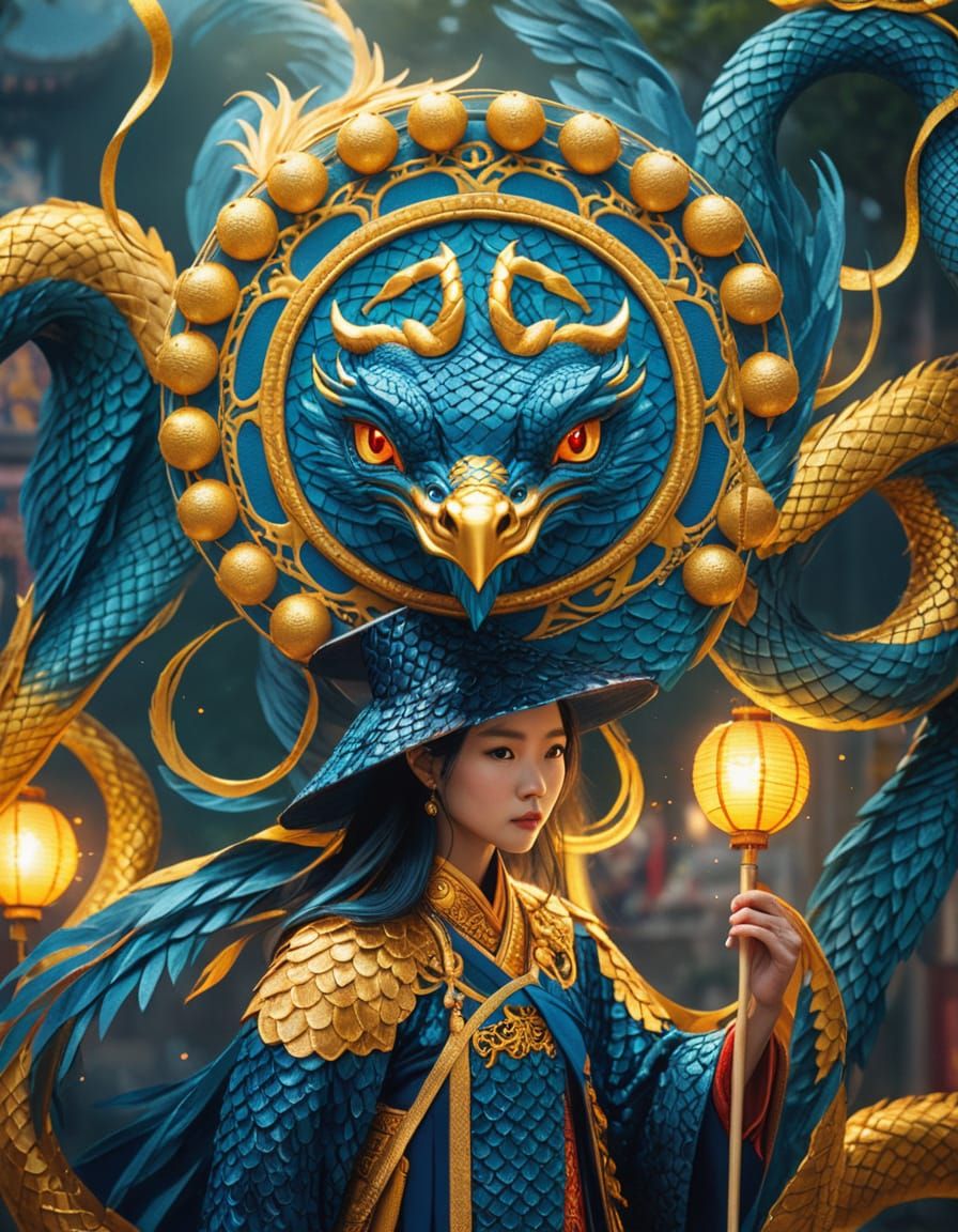 Ethereal Vietnamese Goddess in Golden Hour