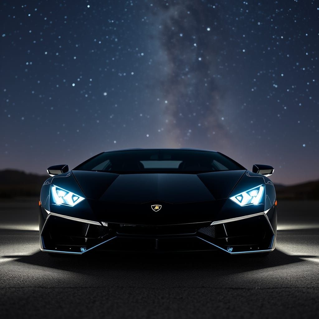 Swarovski Lamborghini Under a Starry Night