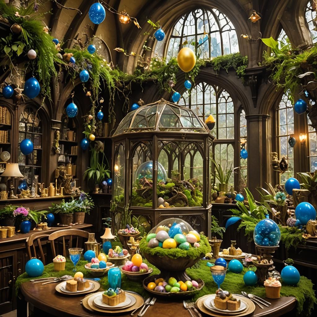 Hogwarts Easter Terrarium Feast in Magical Ambiance