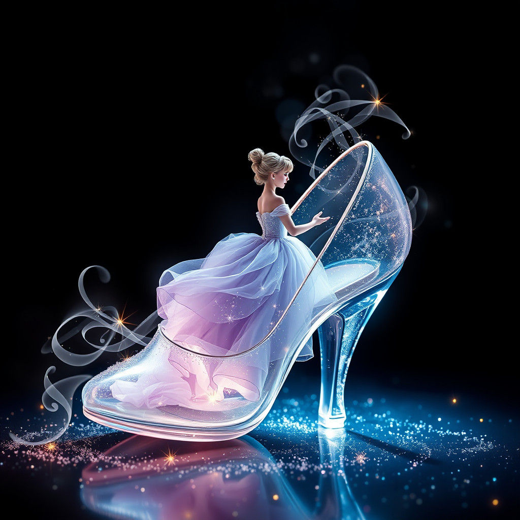 Cinderella's Glass Slipper: Ethereal Magic Realized