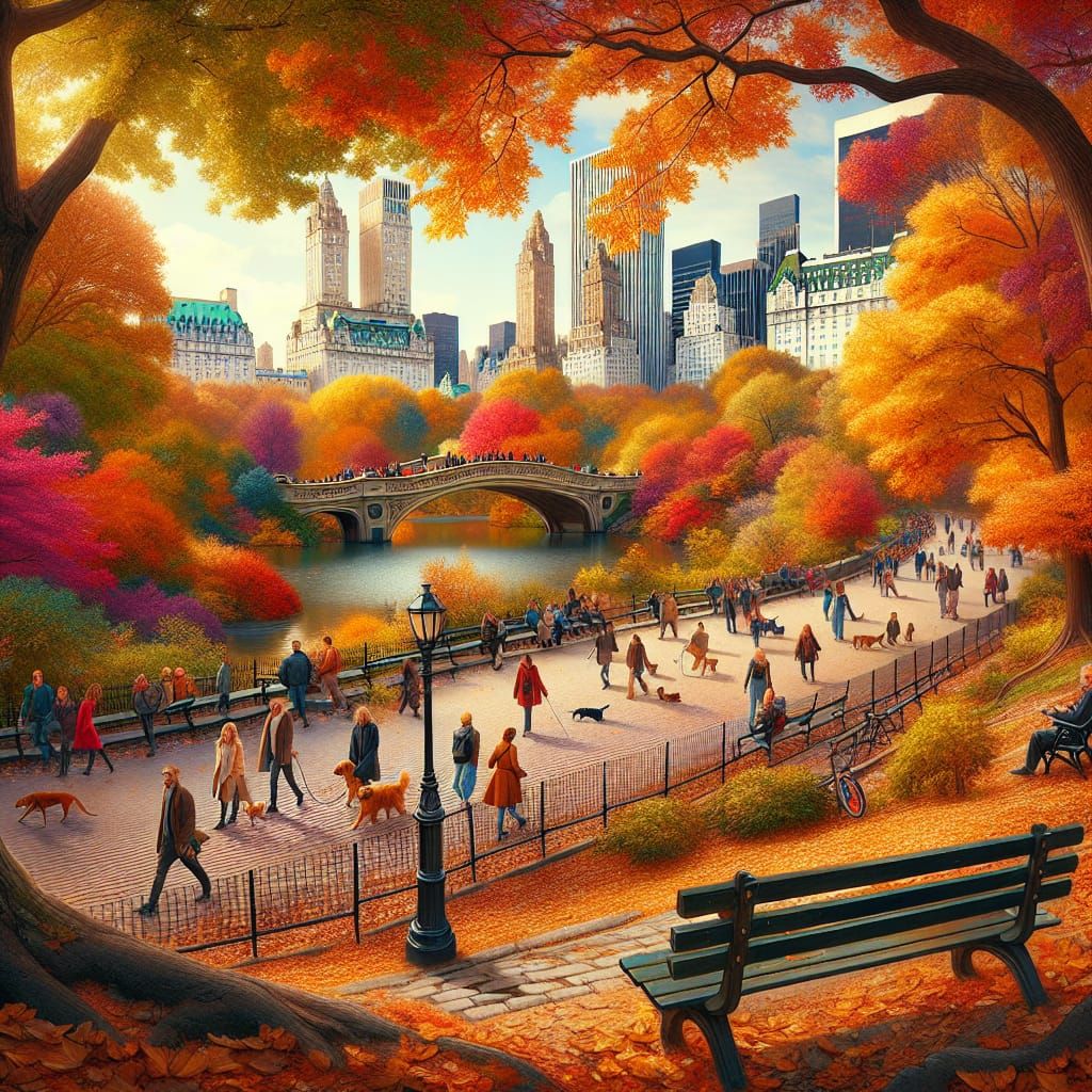 Autumn Colors in Central Park, New York