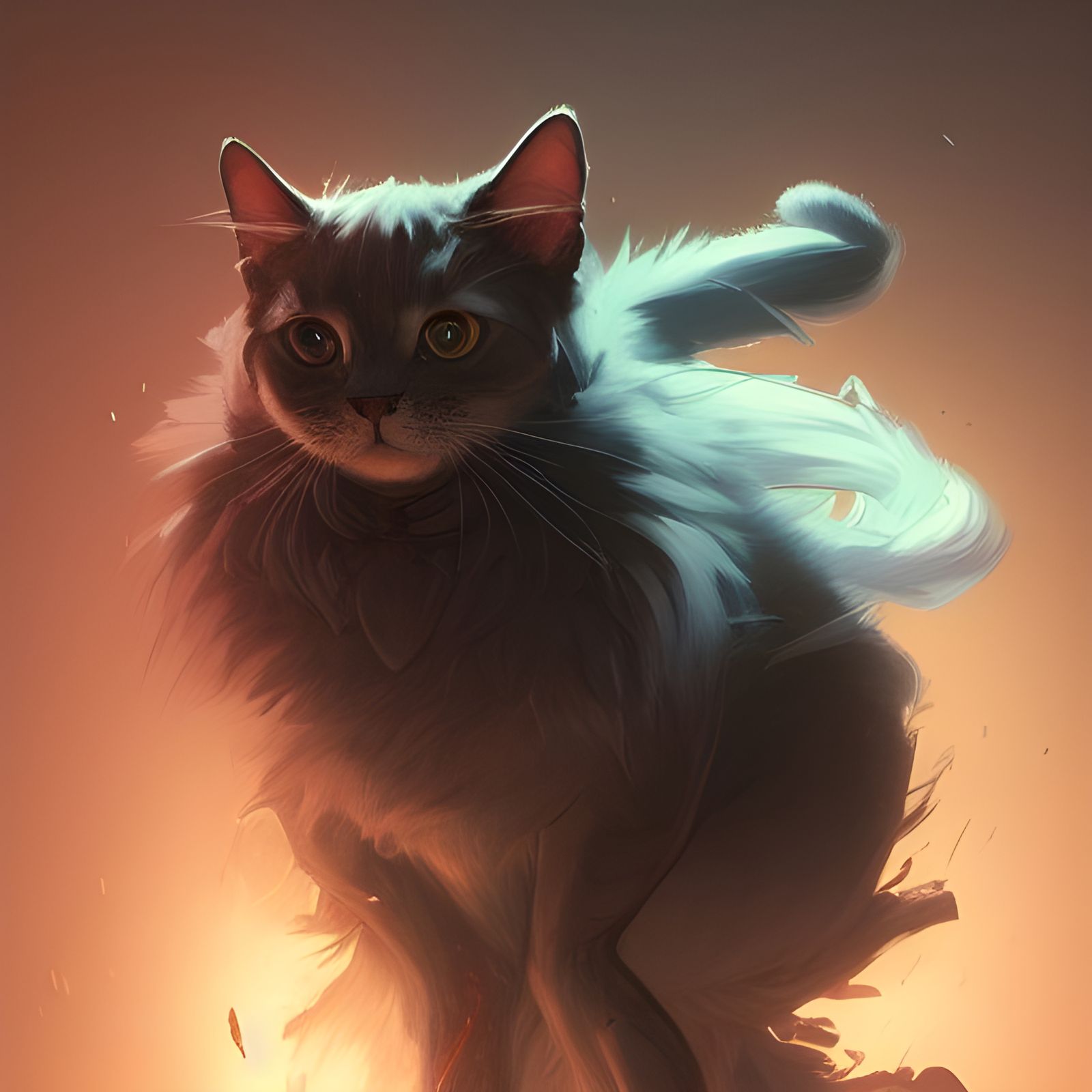 Detailed Cat Hairball Concept Art in 8K