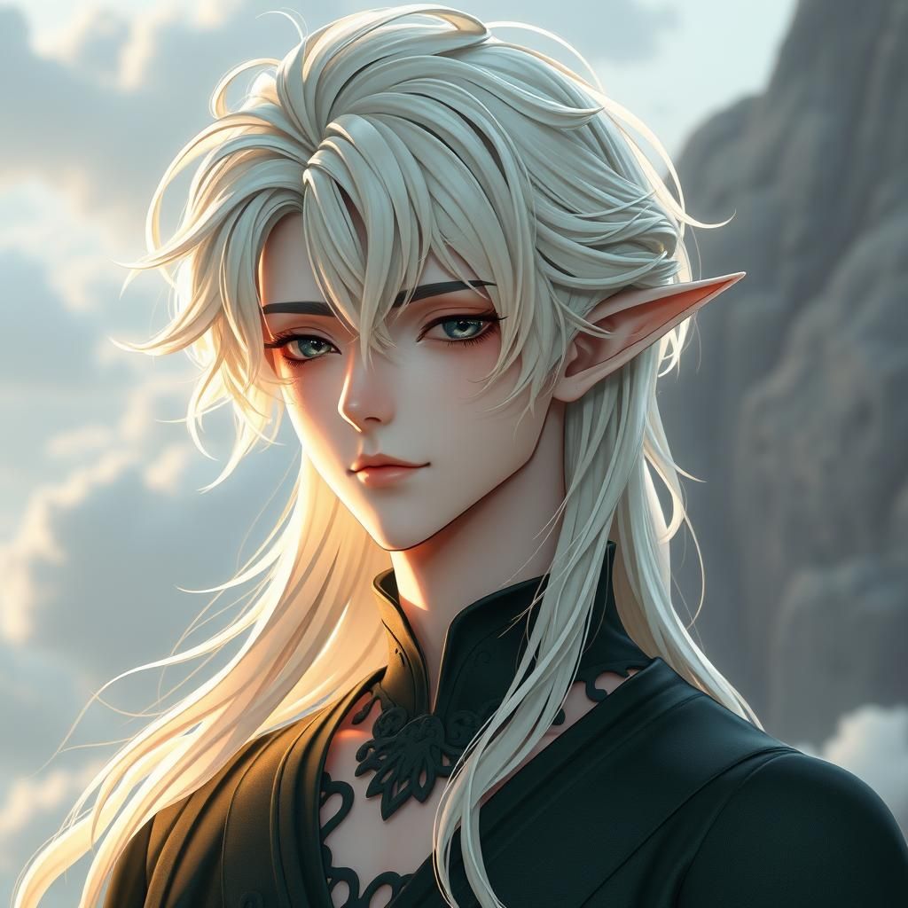 Elegant Cloud Sylph in 3D Anime Style