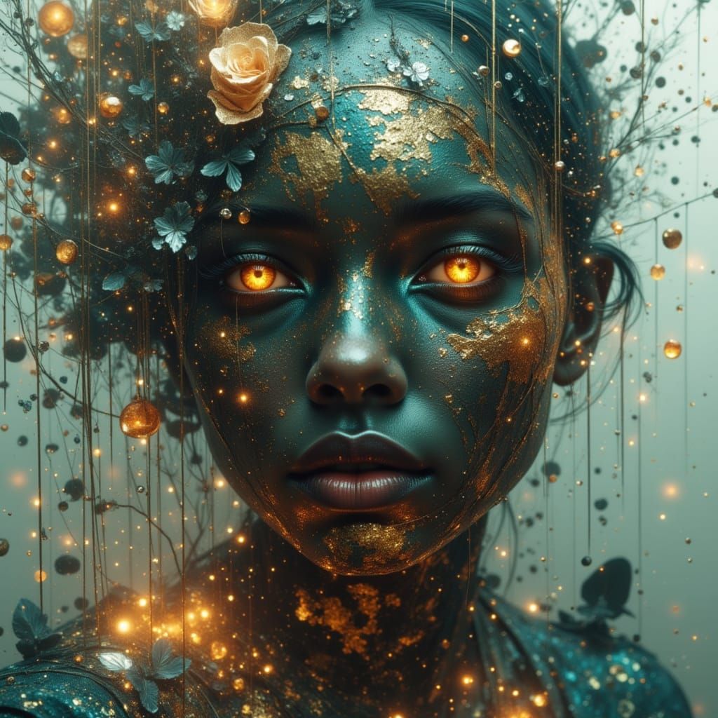 Abstract Geo Nouveau Sparkle with Dreamweaver Flux