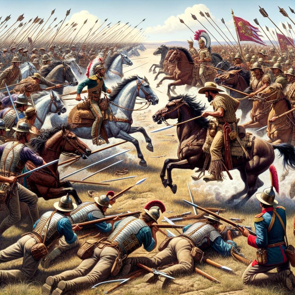 19th Century Cavalry Battles Ancient Roman Legion on America...