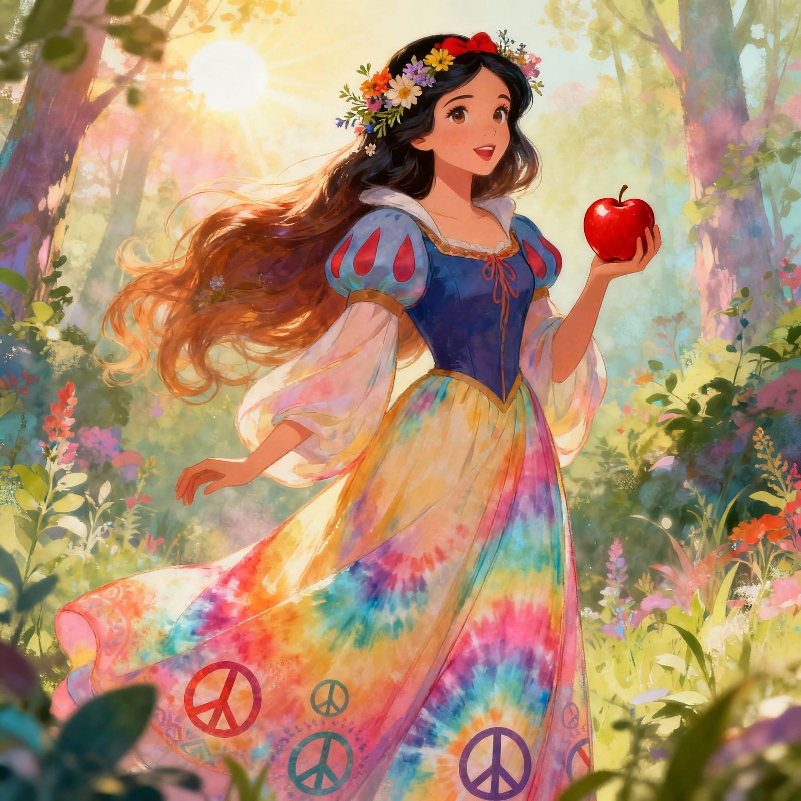 Hippie Snow White Character Portrait
