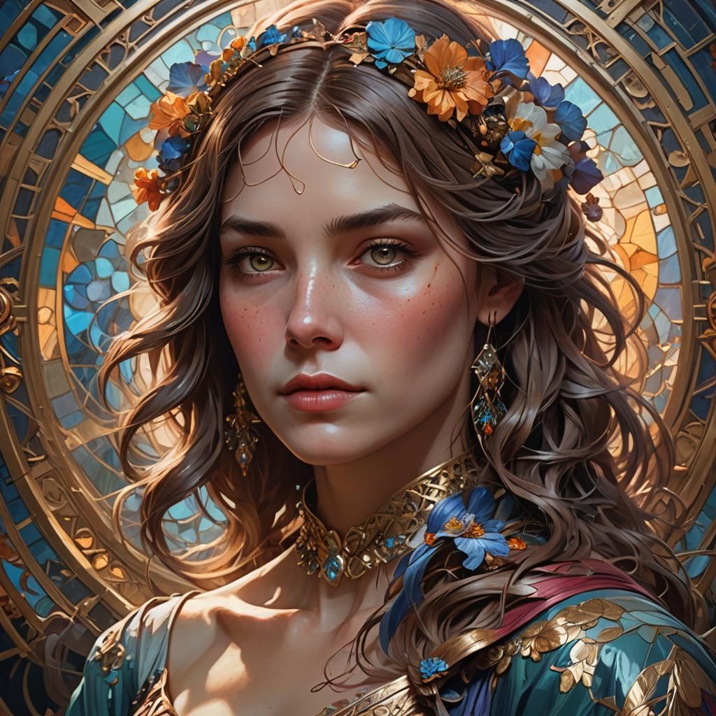 Detailed Portrait of a Loving Woman