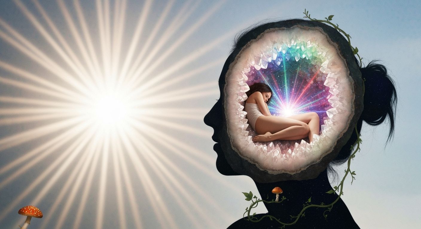 Ethereal Silhouette Formed by Sunlight Rays