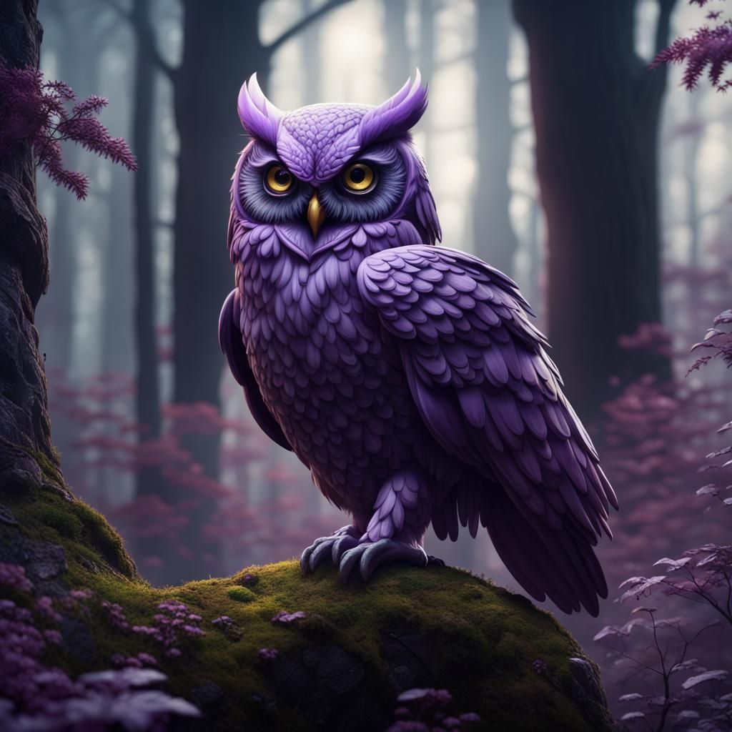 Purple owl