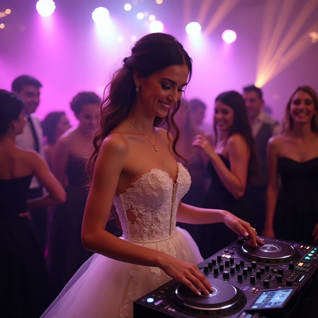 Bride DJ at Luxurious Wedding Party