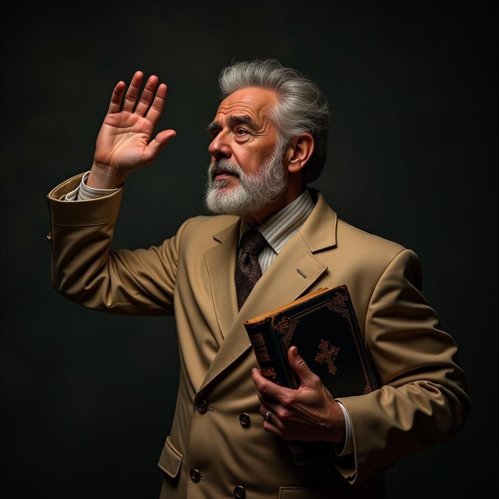 Peppino as Pope: A Dramatic Film Still