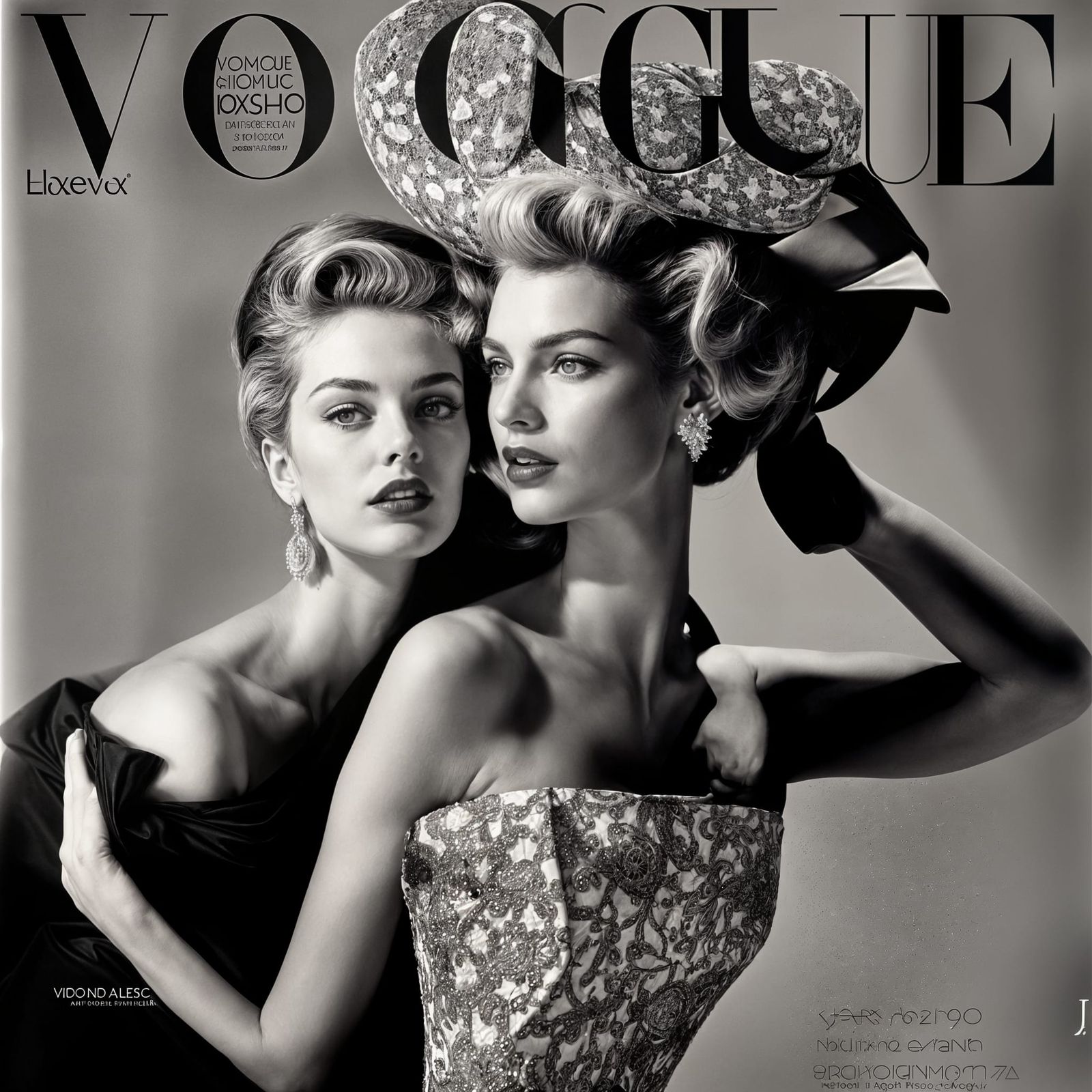 1950s Fashion Vogue Cover: AI Generated Photography