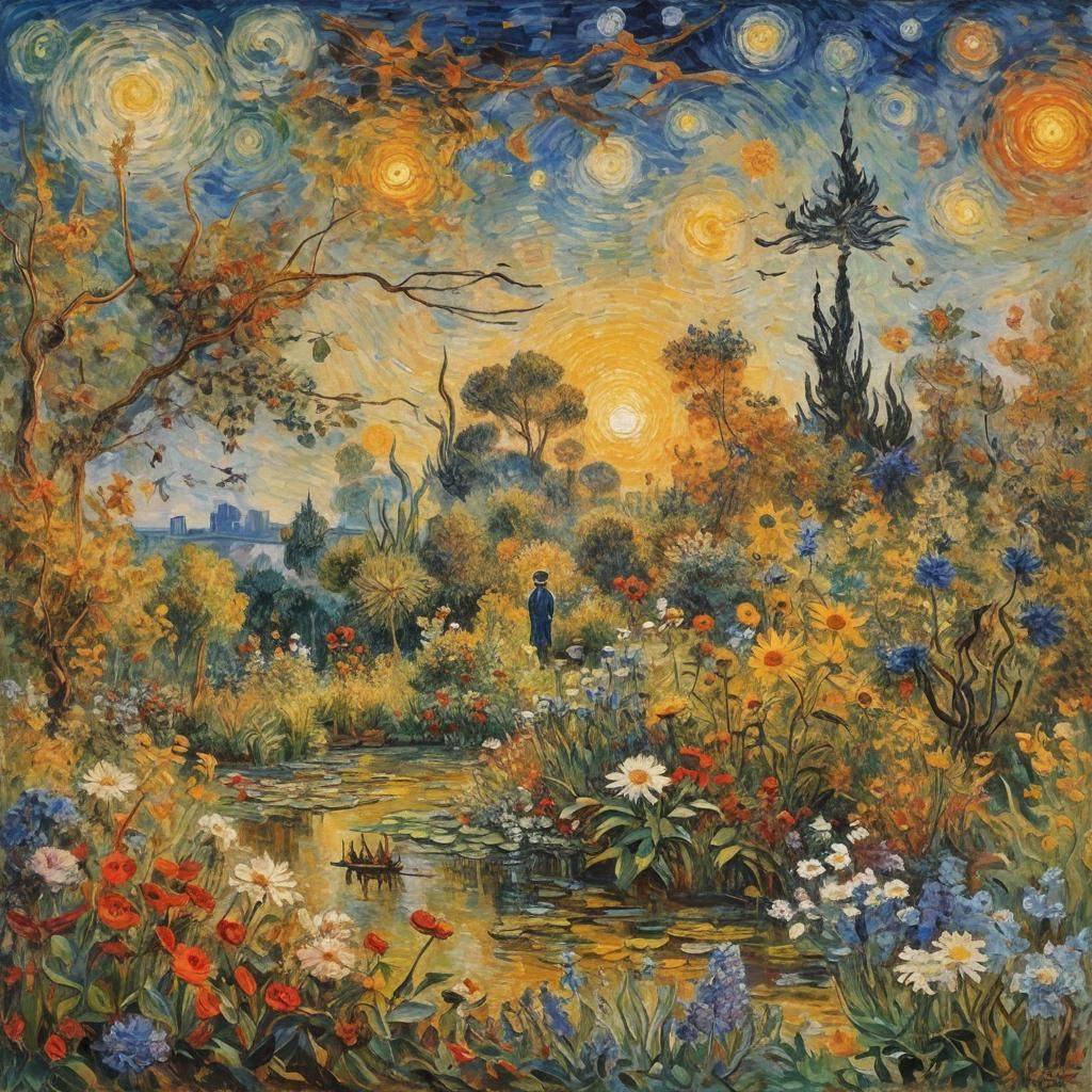Harmonious Garden Inspired by Painting Masters