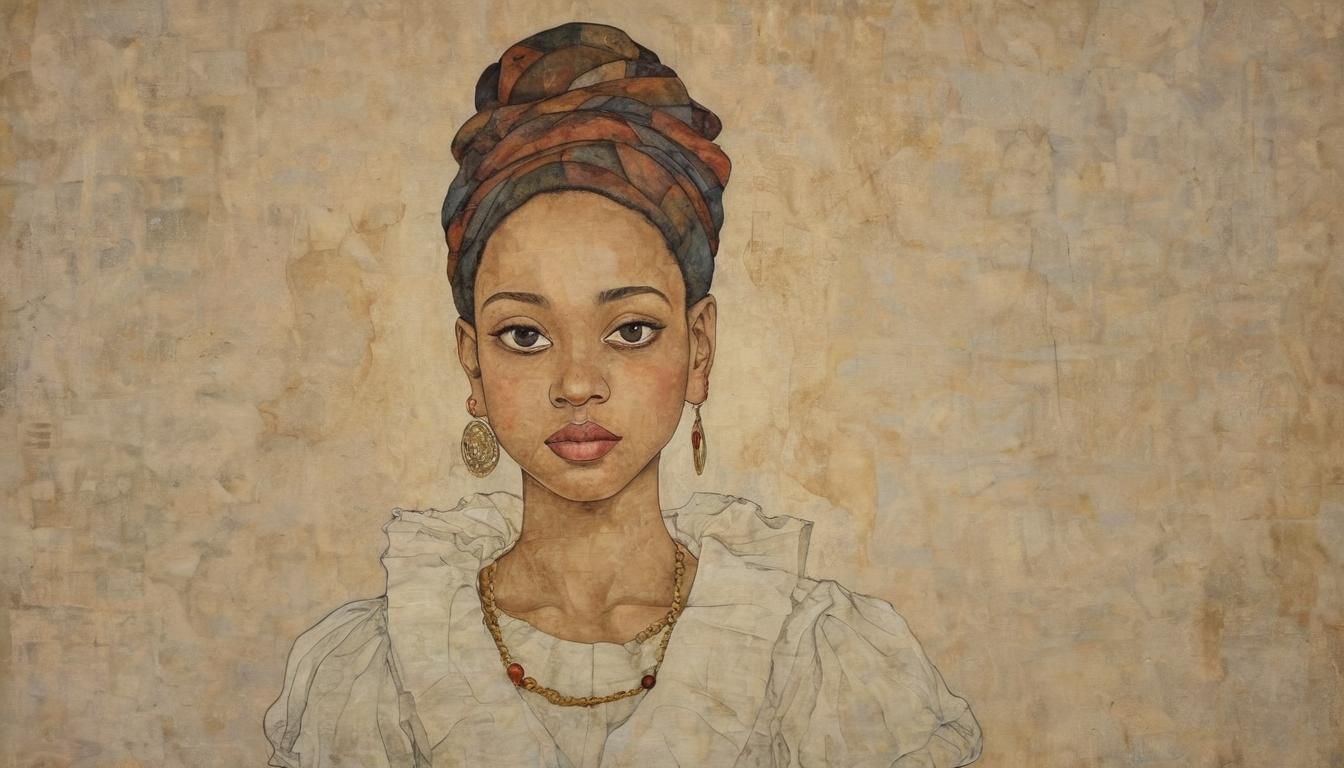 Surreal Portrait of Girl, Symbolic Art Style