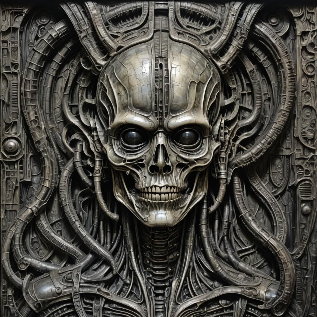 Biomechanical Impasto: A Giger-Inspired Texture
