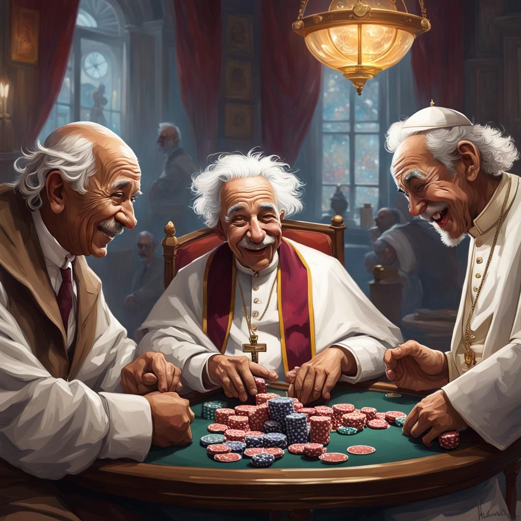 Einstein, Pope, and Gandhi Play Poker