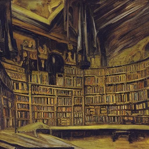 Vampire's Dark Library: Soutine and Vrubel Style