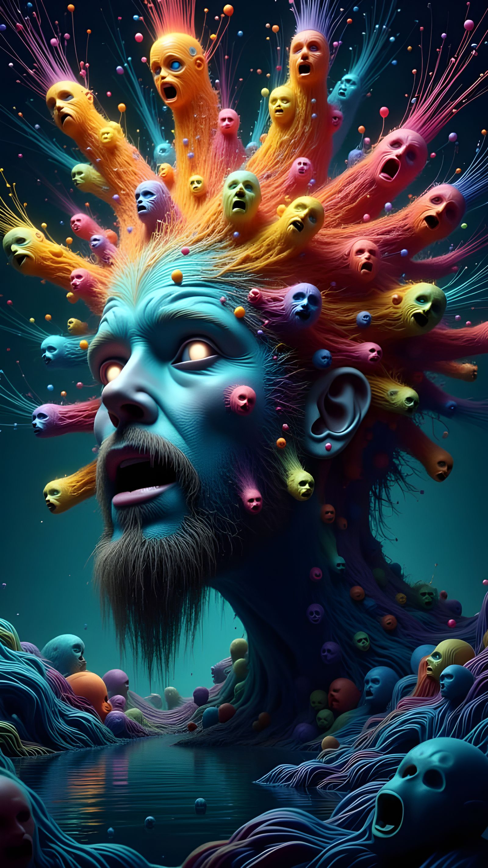 Mindscape of Emotions in ASCII Art Style