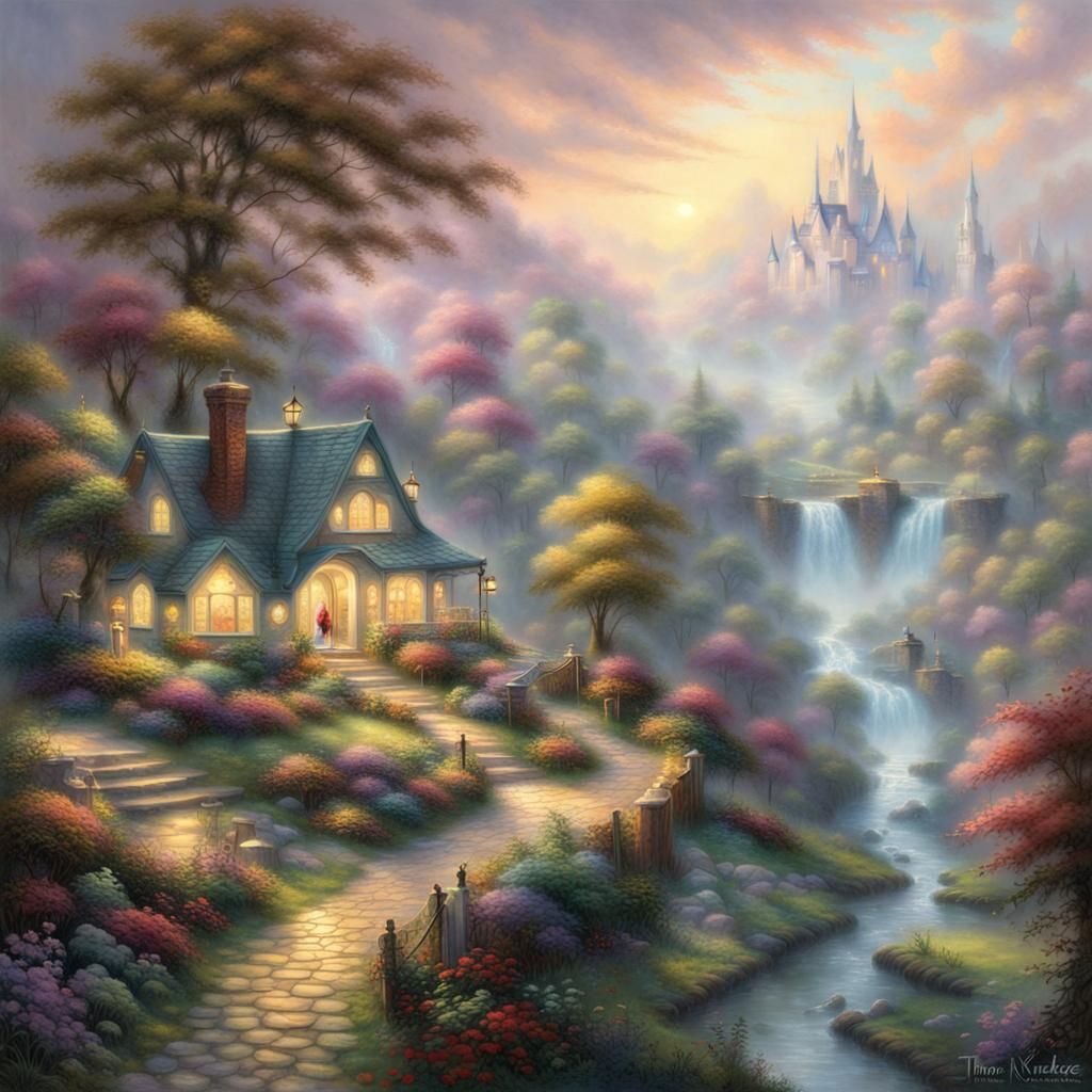 Ethereal Fantasy Landscape in Luminist Style