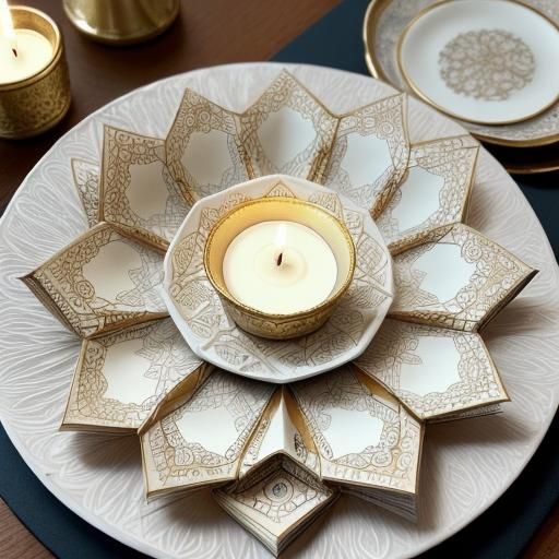 Origami Shabbat: Papercraft Family Dinner Scene