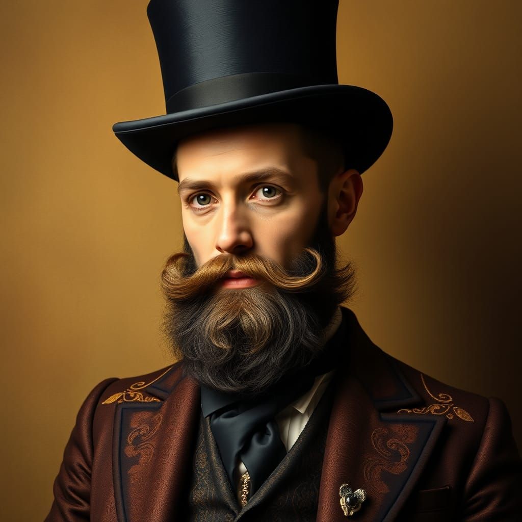 Elegant Gentleman Portrait in Opulent Style