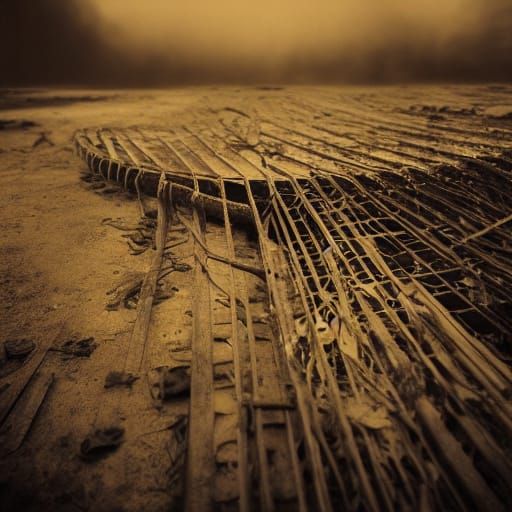 Moody, Cyberpunk-Inspired Portrait in Sepia Tones