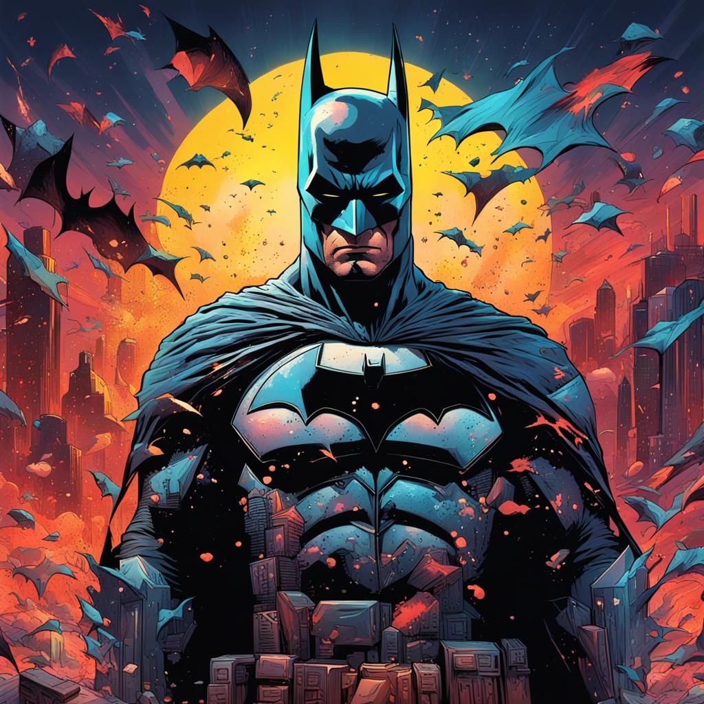 Batman's Acid Trip: Hyperrealistic Dark Tower Wasteland