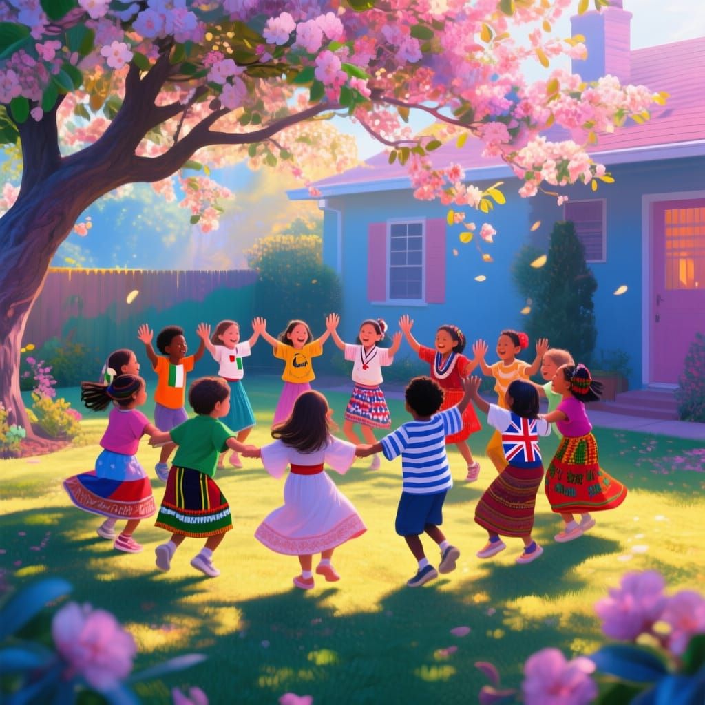 Children Dancing in Global Unity