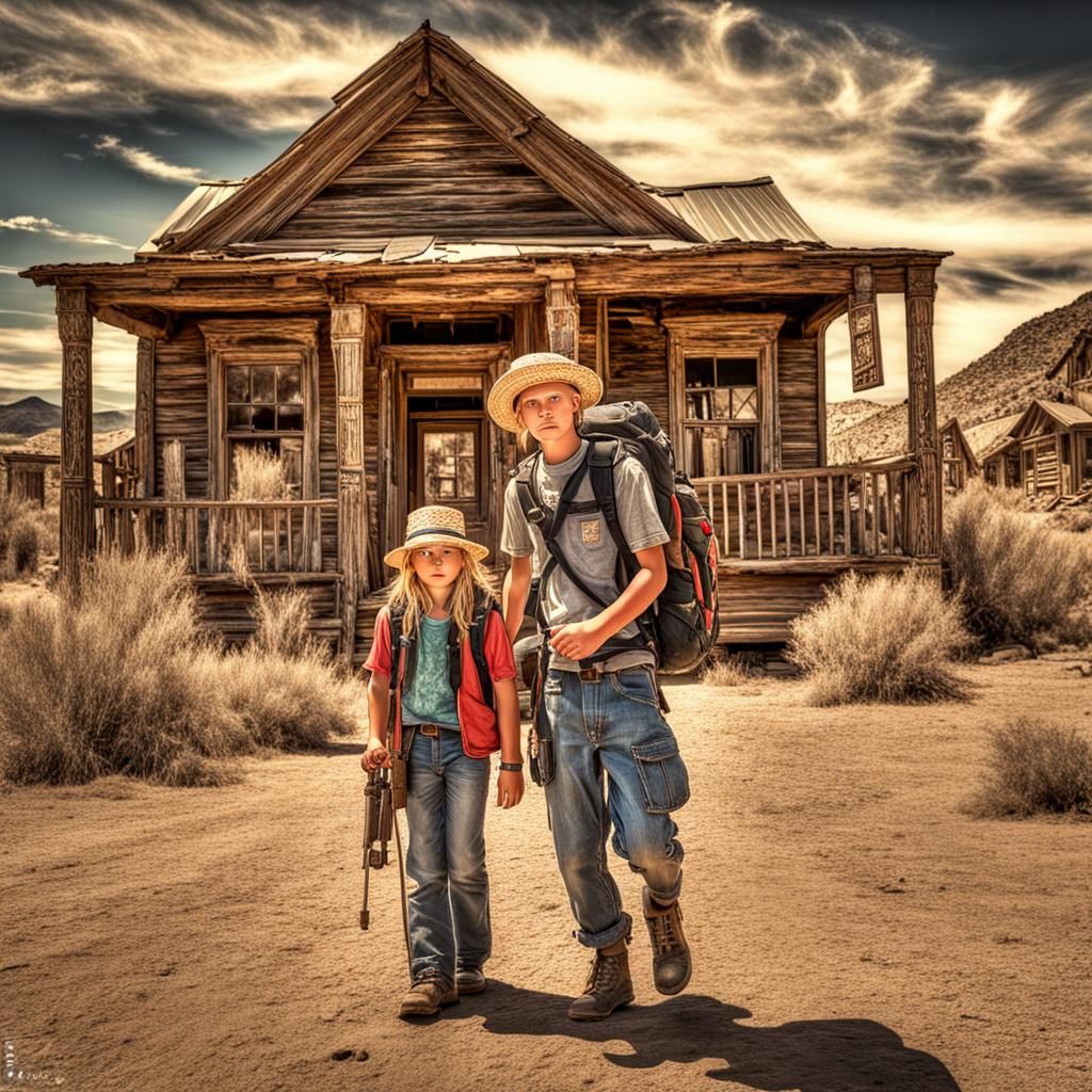 Backpackers Explore Hyperdetailed American Ghost Town