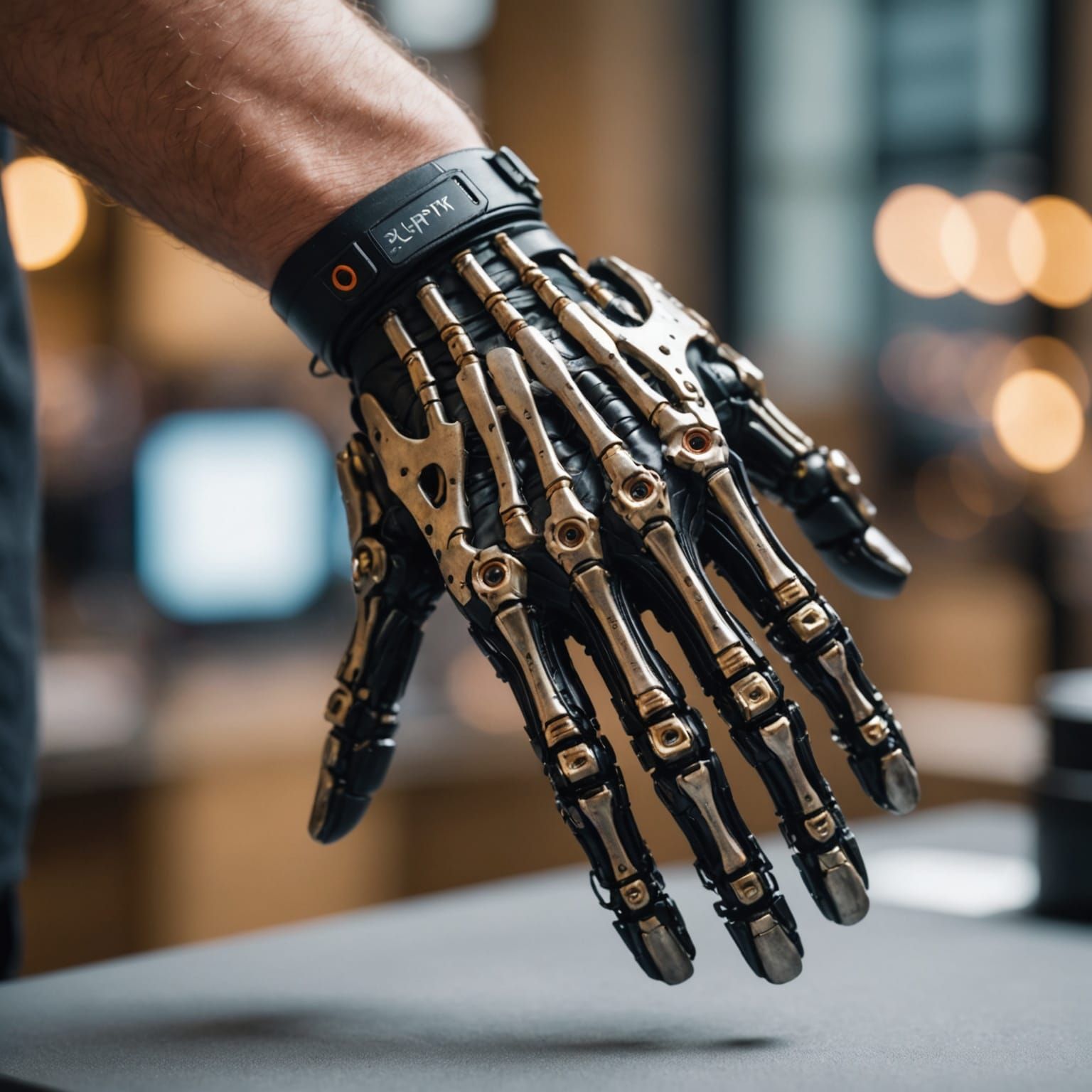 Anatomically Correct Exoskeleton Human Male Hand in Professi...