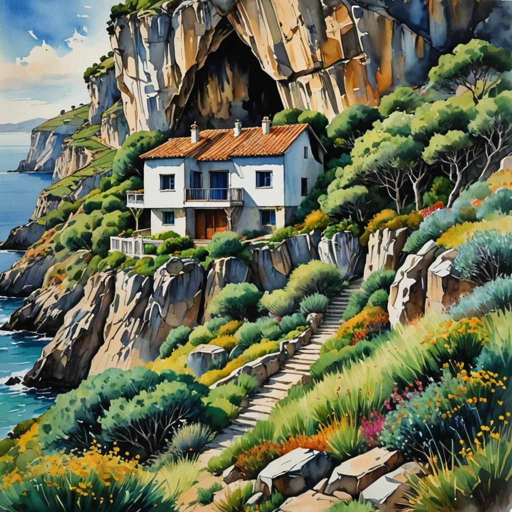 Cozy Cave Home Overlooking Spanish Coastline