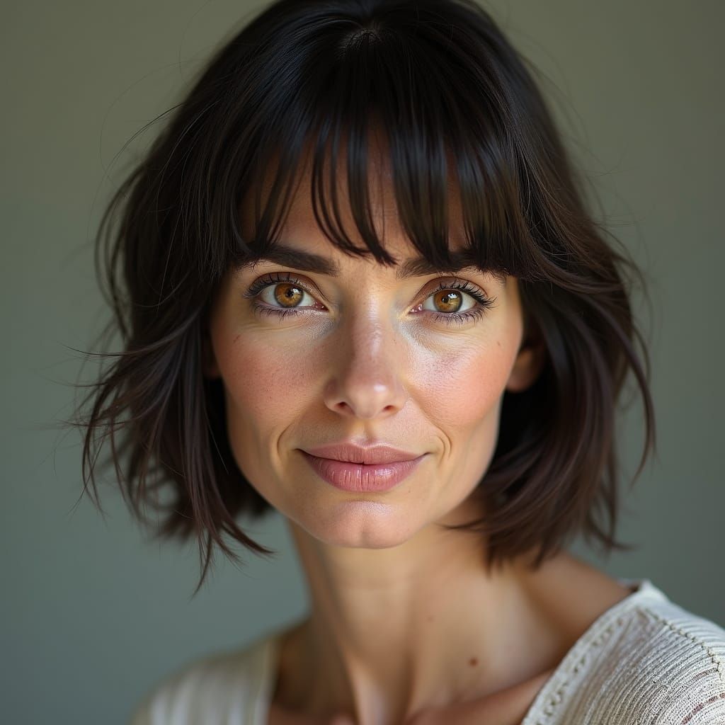 Photorealistic Portrait of Irish Woman with Bob