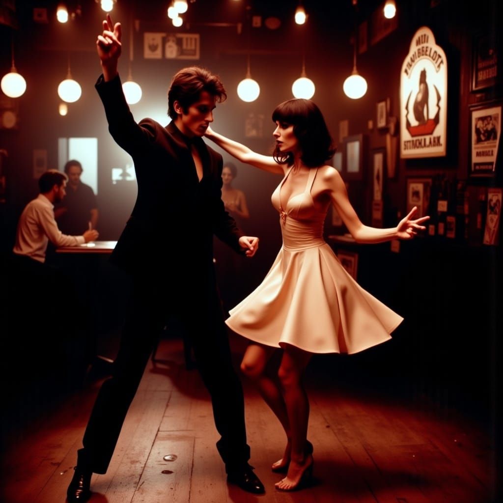 Pulp Fiction: Vincent & Mia's Dance in Retro Style